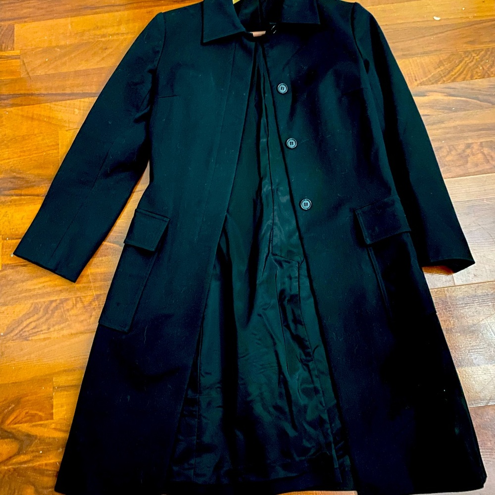 Theory long black coat size P (0) .